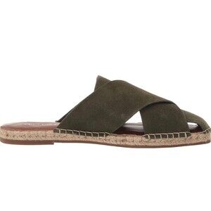 Aerosoles Womens Halley Green Braided Slide Shoes 6.5